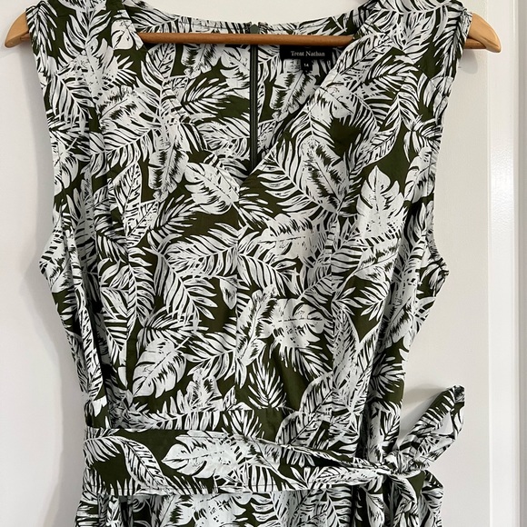 TRENT NATHAN Midi dress cotton Green size 14 as new - Picture 4 of 7